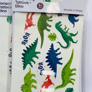 Lote x 20 pack de tatoo dinosaurio