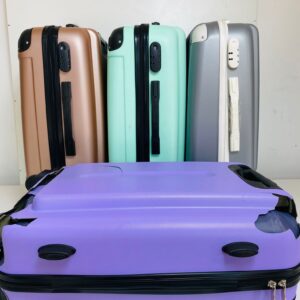 Lote x4 valijas: gris, verde, lila, rosa CON DETALLES