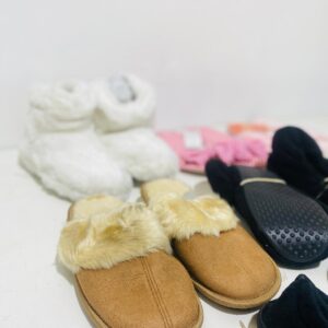 Lote x10 pares de pantuflas: adultos e infantiles