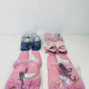 Lote x9 pares de pantuflas: adultos e infantiles