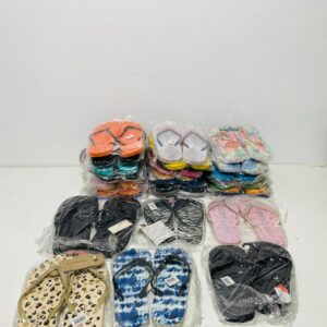 Lote x30 pares de chancletas: adultos, infantiles