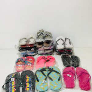 Lote x30 pares de chancletas: adultos, infantiles