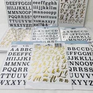 Lote x42 blíster de stickers de letras
