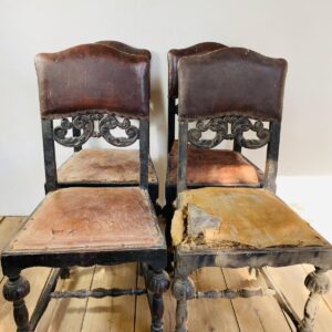 Lote x4 sillas antiguas con detalles