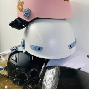 Lote x4 cascos para bici, blanco, negro y rosa para niña