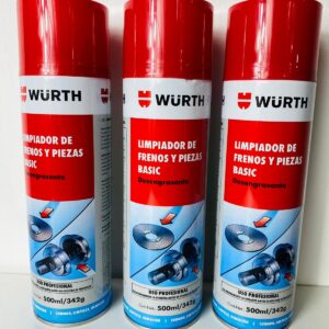 Lote x3 limpiador de freno y piezas básicas marca Wurth