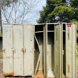 Lote x2 lockers de metal grises (3 puertas) 1.0 x 0,52 x 1.62 m