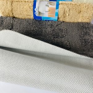 Lote x3 alfombras de baño: gris y beige