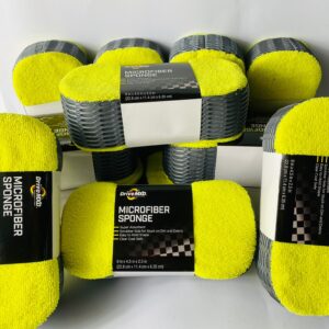 lote x12 esponjas con rejilla. 22,8 x 11,4 x 6,35 cm. Color: amarillo y negro