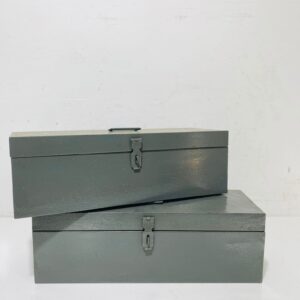 Lote x2 cajas metálicas para herramientas 50 x 18 x 16 cm