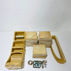 Lote x75 azulejos de 15 x 15 cm + accesorios para baño color beige