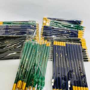 Lote x10 pack de 12 lápices delineadores: negro, azul y verde