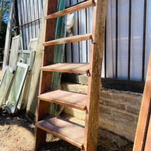 Escalera de madera roja 2,98 x 0,70 x 0,14 m