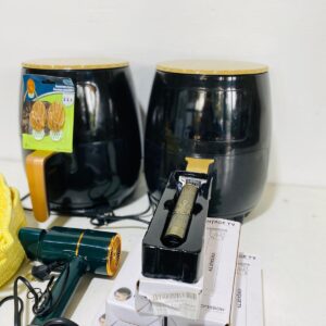 Lote x15 artículos: freidoras, anafe, cubiertos, maquinas de cortar pelo y otros