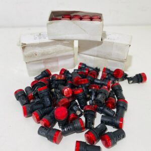 Lote x109 botones rojos para tablero eléctrico