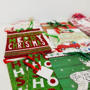 Lote x43 bolsas de papel con diseño navidad