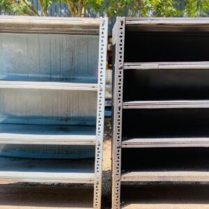 Lote x2 estanterías metálicas: 4 estantes