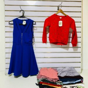 Lote x24 prendas: vestidos, buzos, remeras, shorts