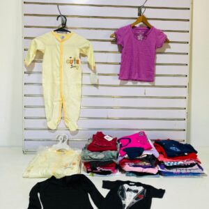 Lote x47 prendas: bodys bebe, remeras niña, shorts