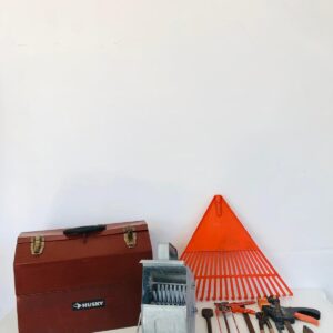 Lote x10 : caja de herramientas y herramientas varias