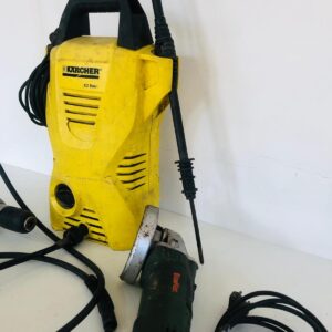 Lote x3 herramientas: fumigadora Karcher, taladro y amoladora