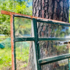 Lote x2 ventanas en hierro, color verde