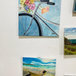 Lote x5 cuadros: pintura en oleo