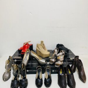 Lote x10 pares de sandalias de taco, talles variados