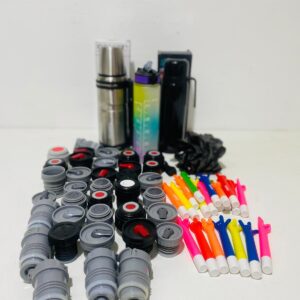 Lote x60 artículos: tapones para termo, botella, termos, paragua y otros