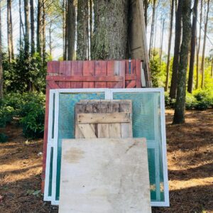 Lote x12 aberturas: porteras, puertas en madera, mosquitero y otros