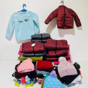 Lote x86 prendas infantiles: camperas, buzos, gorros, bufandas y otros