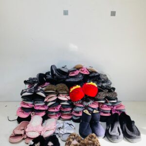 Lote x73 pares de pantuflas: colores y talles varios