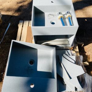 Lote x2 bachas aéreas en cemento