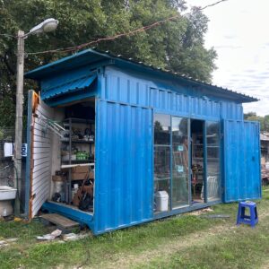 Contenedor azul aislado con poliuretano 5,5 metros