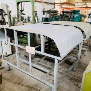 Lote x2 mesas de chapa: 1,50x1,10x1,10m.