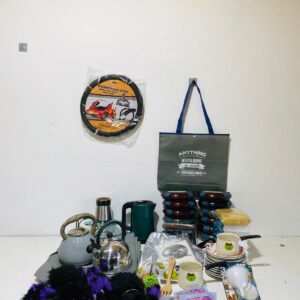 lote x55 artículos: jarra, mixer de verduras, bolsas de tnt, calderas y otros