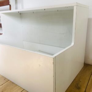 Lote x2: parrilla para cama de 1 plaza y mueble de cocina color blanco