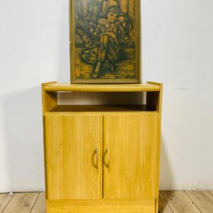 Lote x2: cuadro + mueble rodante 2 puertas