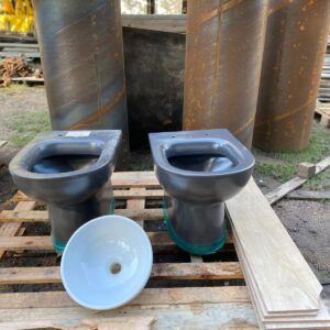 Lote x3 piezas: 2 wáter negros + bacha y cerámicas