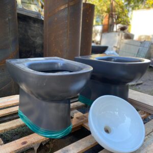Lote x3 piezas: 2 wáter negros + bacha y cerámicas