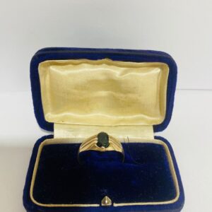 Anillo oro bajo con crisopacio