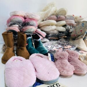 Lote x40 pares de pantuflas: colores y talles varios