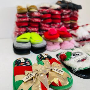 Lote x40 pares de pantuflas: colores y talles varios
