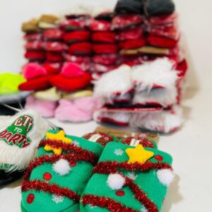 Lote x40 pares de pantuflas: colores y talles varios