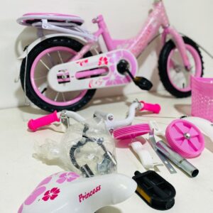 Bicicleta de niña color rosa (desarmada)
