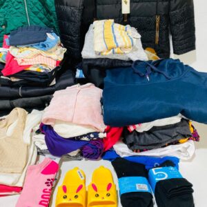 Lote x106 prendas: camperas, remeras, buzos, medias y otros