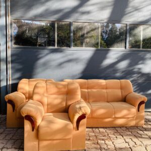 Juego de sillones, color amarillo