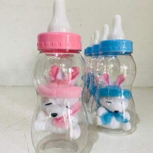 Lote x8 de biberones con peluches Baby Shower