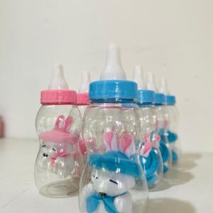 Lote x8 de biberones con peluches Baby Shower