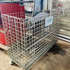 Jaula rodante galvanizada 1,20 x 0,90 m